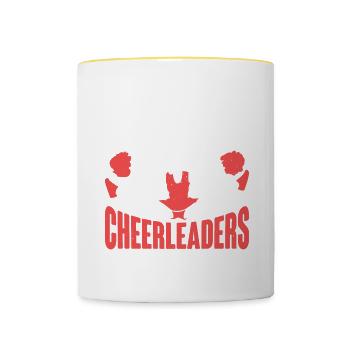 I'm Just Here For The Cheerleaders 8 - Tasse zweifarbig - Weiß/Gelb - Vorne
