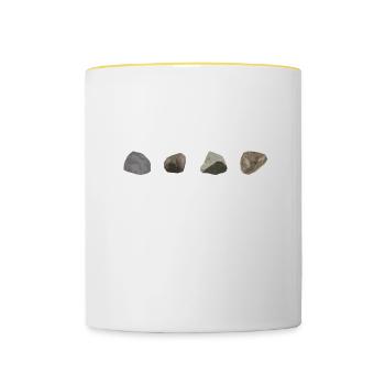 Géologue de la géologie collectrice de roches - Mug contrasté - blanc/jaune - Devant