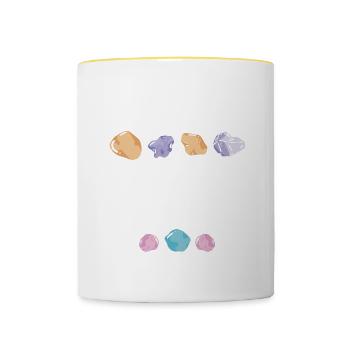 Géologue de la géologie collectrice de roches - Mug contrasté - blanc/jaune - Devant