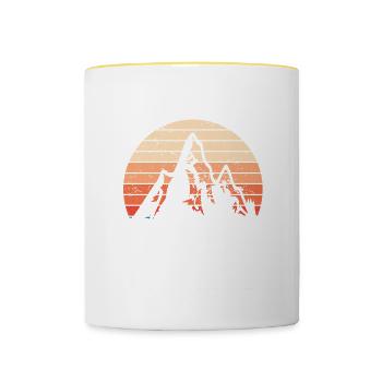 Géologue de la géologie collectrice de roches - Mug contrasté - blanc/jaune - Devant