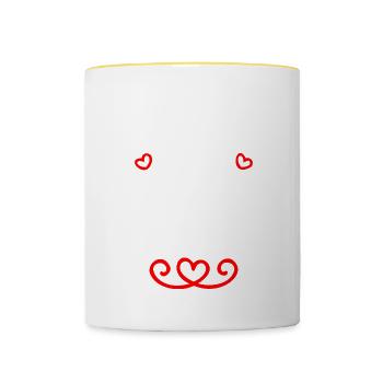 Will You Be My Emergency Contact 4 - Tasse zweifarbig - Weiß/Gelb - Vorne