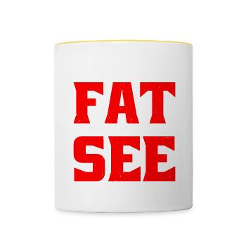I'm Not Fat, I'm Just Easy To See 9 - Contrasting Mug - white/yellow - Front