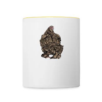Brahma Chicken I Chicken Poultry Motif pour - Mug contrasté - blanc/jaune - Devant