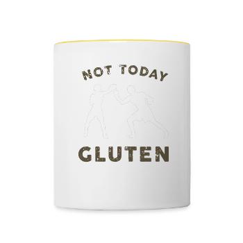 Funny Not Today Gluten Free - Contrasting Mug - white/yellow - Front