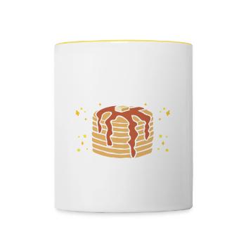 Pfannkuchen Food Lover Best Pancake Maker - Tasse zweifarbig - Weiß/Gelb - Vorne