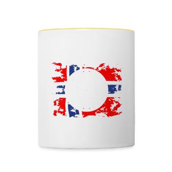 Nordkap/ North Cape team Conception aller-retour - Mug contrasté - blanc/jaune - Devant
