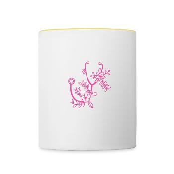 Best Dermatologist Ever Dermatologists Dermatology - Contrasting Mug - white/yellow - Front
