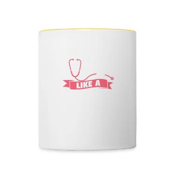 Orthopedic Nurse Like A Normal Nurse Except Much - Contrasting Mug - white/yellow - Front