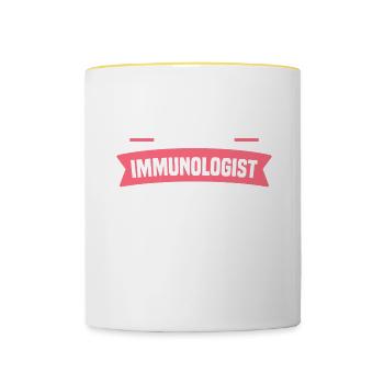 Assez habile pour devenir immunologiste - Mug contrasté - blanc/jaune - Devant