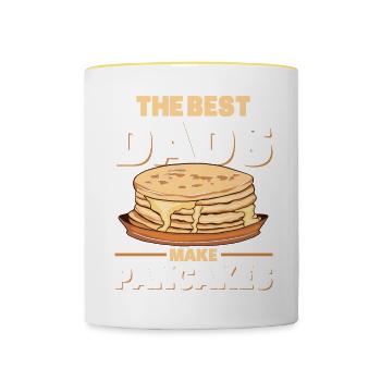 Pfannkuchen Food Lover Best Pancake Maker - Tasse zweifarbig - Weiß/Gelb - Vorne