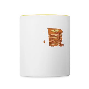 Pfannkuchen Food Lover Best Pancake Maker - Tasse zweifarbig - Weiß/Gelb - Vorne