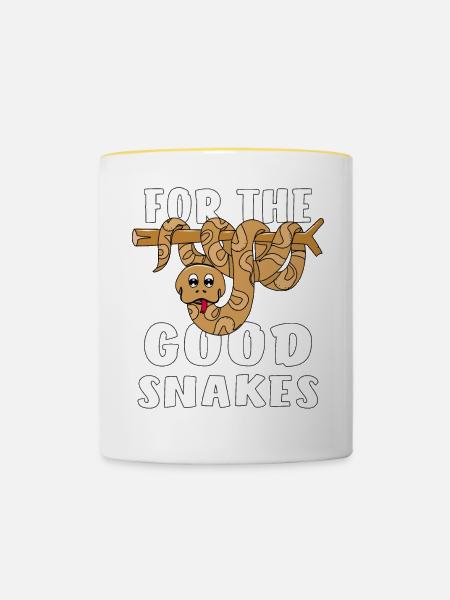 FOR GOOD SNAKES - Tasse zweifarbig - Weiß/Gelb