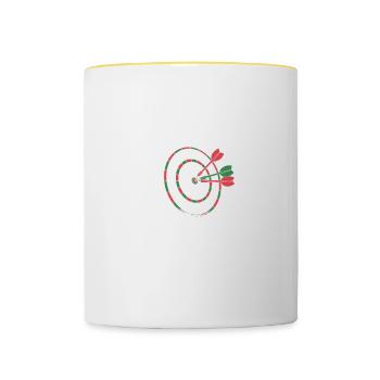 Ja, ich bin ein Linkshänder Ja, ich bin immer noch besser - Tasse zweifarbig - Weiß/Gelb - Vorne