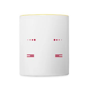 Dermatologist By Day Mom By Night Dermatology - Contrasting Mug - white/yellow - Front