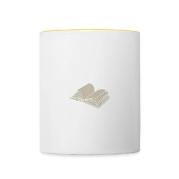 Just Published Author Shirt Women, Pub Day T Shirt - Contrasting Mug - white/yellow - Front