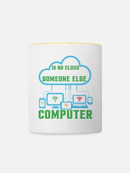 There Is No Cloud 17 - Tasse zweifarbig - Weiß/Gelb
