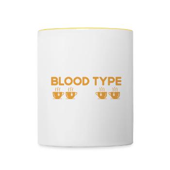 Teetrinker Geschenk Tasse Tee Liebhaber - Tasse zweifarbig - Weiß/Gelb - Vorne
