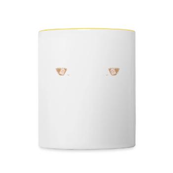 Teetrinker Geschenk Tasse Tee Liebhaber - Tasse zweifarbig - Weiß/Gelb - Vorne