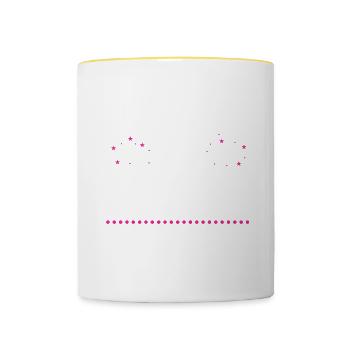 Teetrinker Geschenk Tasse Tee Liebhaber - Tasse zweifarbig - Weiß/Gelb - Vorne
