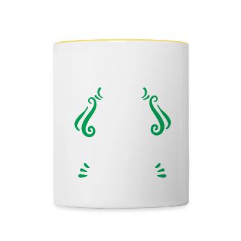 Teetrinker Geschenk Tasse Tee Liebhaber - Tasse zweifarbig - Weiß/Gelb - Vorne
