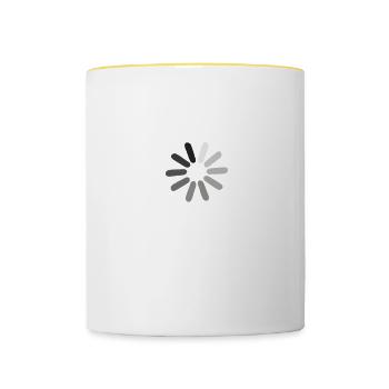 Plumber In Progress Loading Plumbing Plumbers - Contrasting Mug - white/yellow - Front