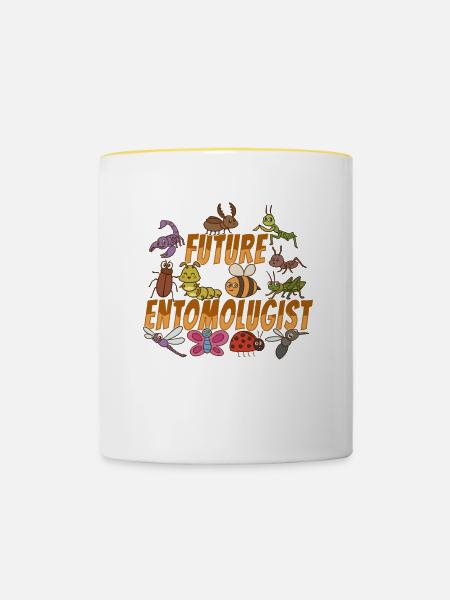 Insekten Design - Tasse zweifarbig - Weiß/Gelb