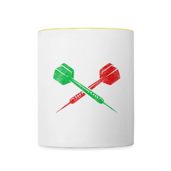 You Never Score Alone - Tasse zweifarbig - Weiß/Gelb - Vorne