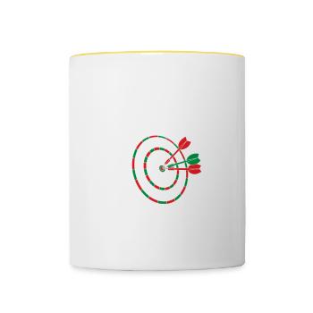 Ich Liebe Romantische Spaziergänge An Die Oche - Tasse zweifarbig - Weiß/Gelb - Vorne