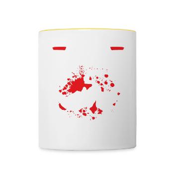 Was ist besser als ein Skorpion? Zwei Skorpione - Tasse zweifarbig - Weiß/Gelb - Vorne