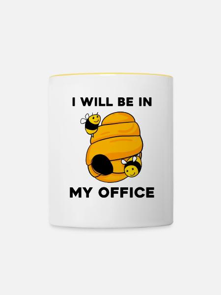 Imker Honig Imkerei - Imker Geschenk - Tasse zweifarbig - Weiß/Gelb