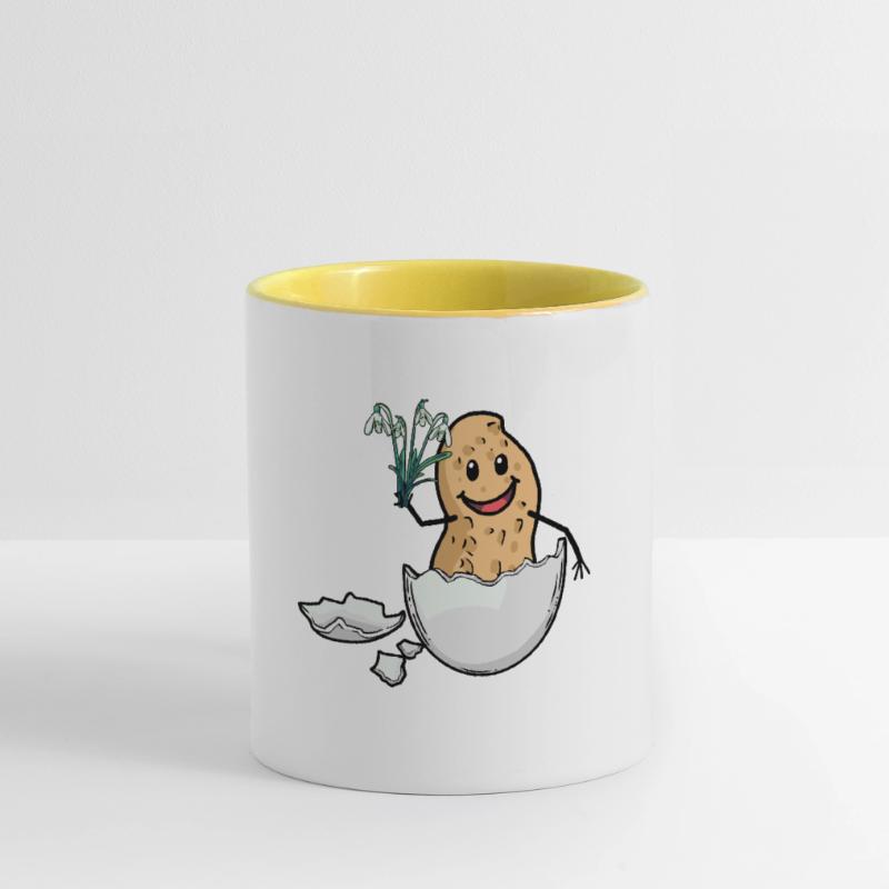 Easter Peanut Spring Easter Egg Flora Eggshell Contrasting Mug