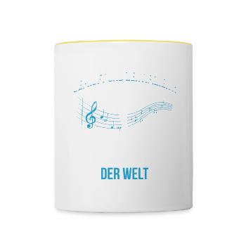 Geprüft Und Zertifiziert: Bester Opernsänger - Tasse zweifarbig - Weiß/Gelb - Vorne
