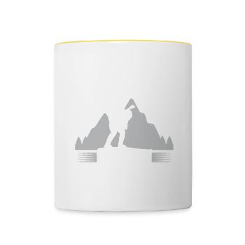 Im Winter Habe Ich Keine Zeit, Da Kommt Biathlon - Tasse zweifarbig - Weiß/Gelb - Vorne