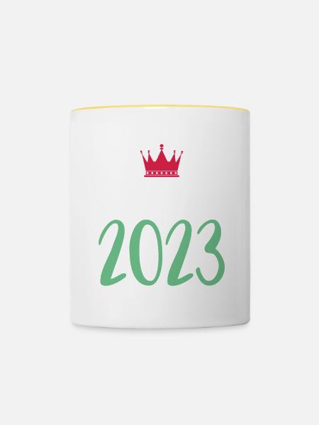 Marbella 2023 - Tasse zweifarbig - Weiß/Gelb