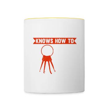 Real Men Knows How To Lock Pick - Tasse zweifarbig - Weiß/Gelb - Vorne
