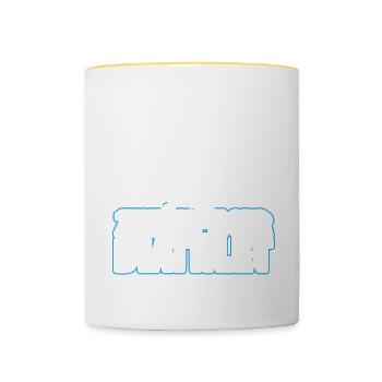 Zukünftiger Biathlet Biathlon Fan - Tasse zweifarbig - Weiß/Gelb - Vorne