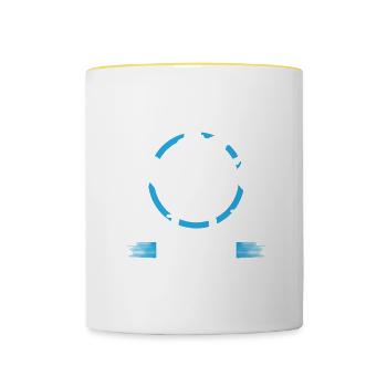 Biathlon Ist Meine Wahre Liebe Biathlon Fan - Tasse zweifarbig - Weiß/Gelb - Vorne