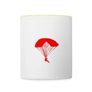 I'm A Paraglider The Sky Is Not My Limit - Tasse zweifarbig - Weiß/Gelb - Vorne