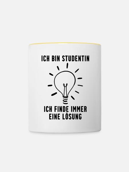 Studenin Geschenk - Tasse zweifarbig - Weiß/Gelb