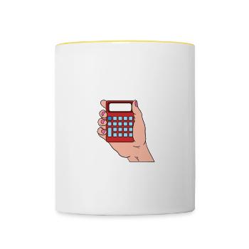 Bookkeeping Buchhalter Bookkeeper - Tasse zweifarbig - Weiß/Gelb - Vorne