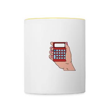 Bookkeeping Buchhalter Bookkeeper - Tasse zweifarbig - Weiß/Gelb - Vorne
