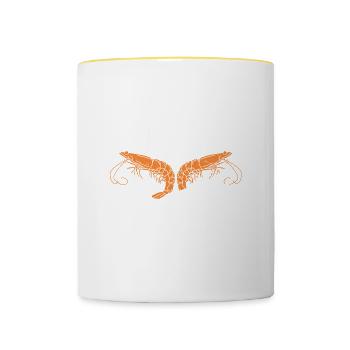 Seafood lover gift seafood - Contrasting Mug - white/yellow - Front