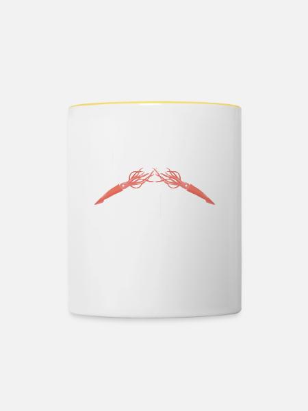 Meeresfrüchte Liebhaber Geschenk Meeresfrucht - Tasse zweifarbig - Weiß/Gelb