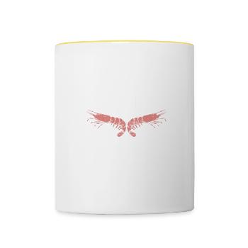 Meeresfrüchte Liebhaber Geschenk Meeresfrüchte - Tasse zweifarbig - Weiß/Gelb - Vorne