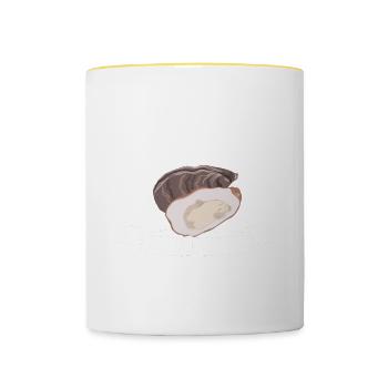 Meeresfrüchte Liebhaber Geschenk Meeresfrüchte - Tasse zweifarbig - Weiß/Gelb - Vorne