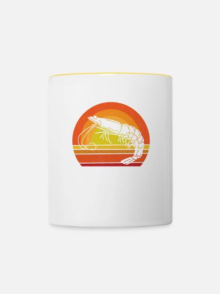 Meeresfrüchte Liebhaber Geschenk Meeresfrüchte - Tasse zweifarbig - Weiß/Gelb