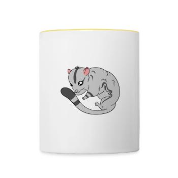 Vous n’avez pas toujours besoin d’un plan juste un planeur de sucre - Mug contrasté - blanc/jaune - Devant