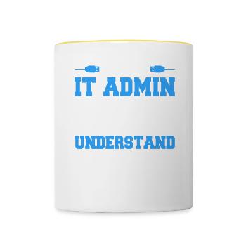 C’est une chose d’administrateur informatique que vous ne comprendriez pas - Mug contrasté - blanc/jaune - Devant
