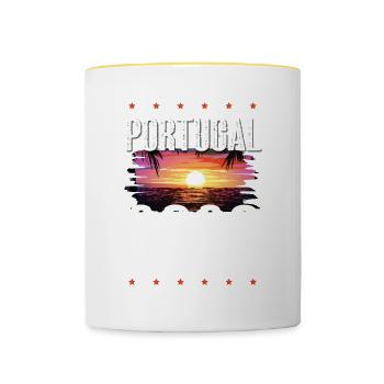 Portugal 2023 - Mug contrasté - blanc/jaune - Devant