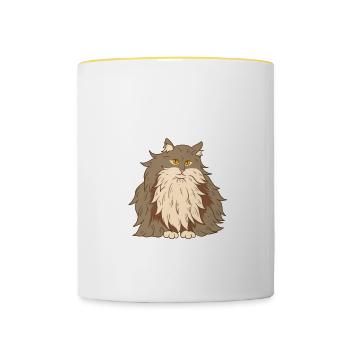 Norwegian Forest Cat Whisperer - Tasse zweifarbig - Weiß/Gelb - Vorne